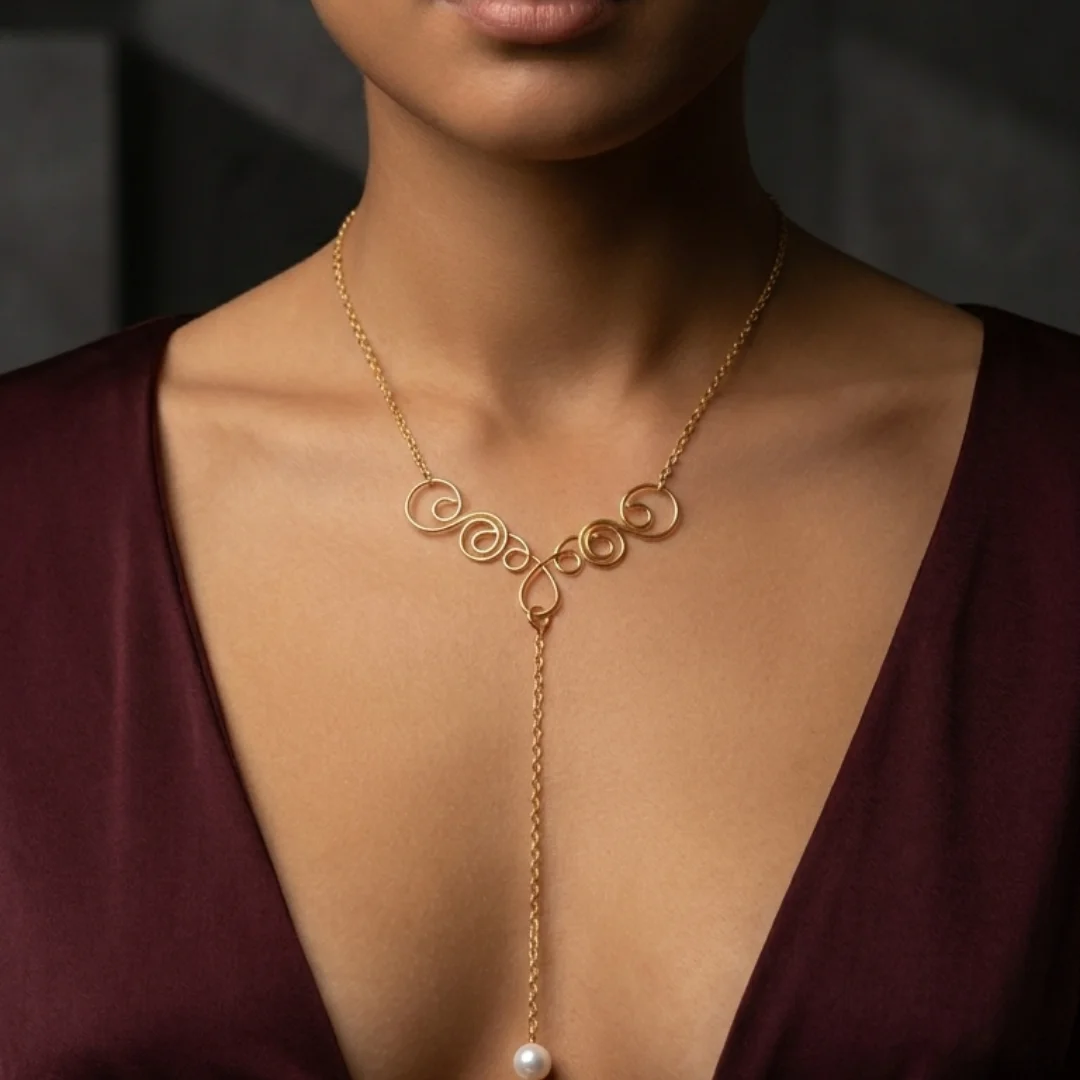 REPIOR LINK copper non-piercing necklace to nipple chain, view 7