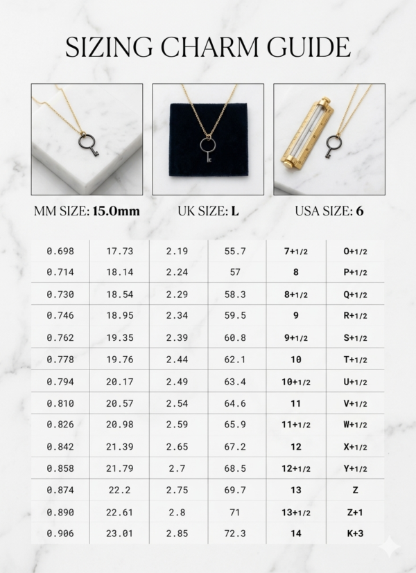 Ring Sizing Charm Guide