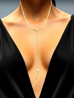 Nipple Chains Pearl Necklace to Nipple rings, Nipple Jewelry Non Piercing