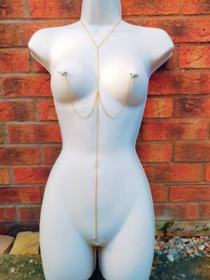 Choker to Nipple to Clit Chain, Sexy Nipple Nooses, Clitoral Jewellery