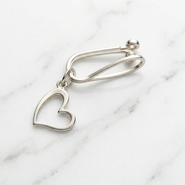 REPIOR FLUX | Clitoral Sensory Anchor | Heart Silver Copper