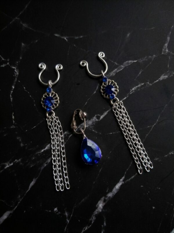 REPIOR GRAFT Apex Orbits and Clitoral Sensory Anchor Set Blue, Aluminum