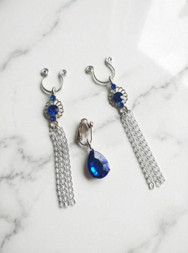 REPIOR GRAFT Apex Orbits and Clitoral Sensory Anchor Set Blue, Aluminum