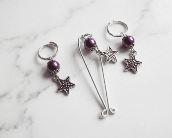 REPIOR LATTICE Apex Orbits and Clitoris Anchor Set Purple, Aluminum