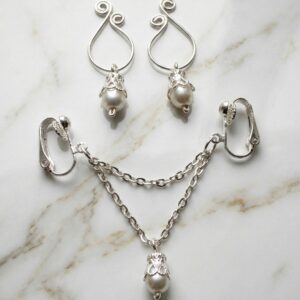 REPIOR NODE Apex Orbits & Labia Chains Set Pearls, Copper