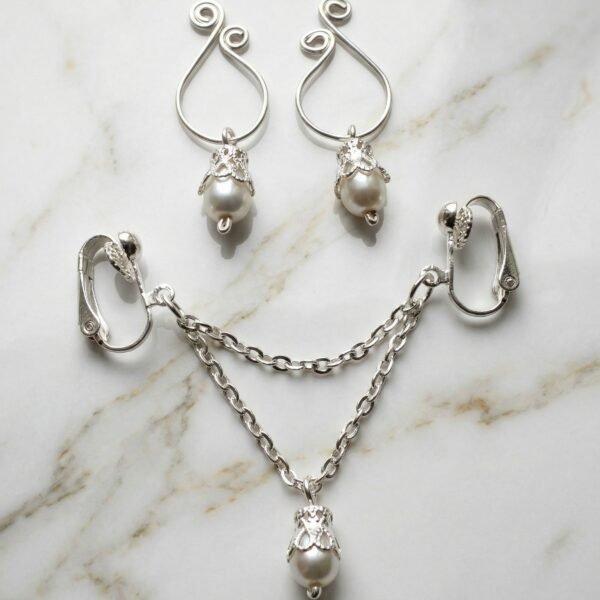 REPIOR NODE Apex Orbits & Labia Chains Set Pearls, Copper