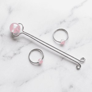 REPIOR SUTURE Apex Orbits & Clitoral Anchor Set Rose Quartz, Steel