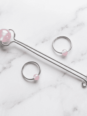 REPIOR SUTURE Apex Orbits & Clitoral Anchor Set Rose Quartz, Steel
