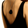 Non Piercing Nipple Chain with Onyx – Wrap Around Backdrop Necklace