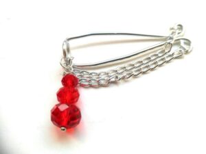 Red Clit Clamp, Clitoral Jewelry, Non Piercing Labia Clamp