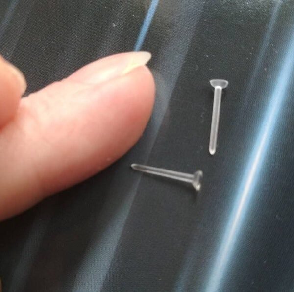 Clear Piercing Retainer with Fat Top