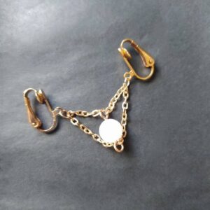 Clitoral Jewelry Labia Clamps Rose gold chain and Pink Quartz