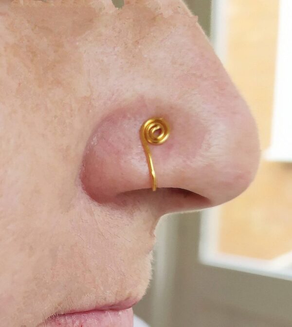 Spiral Nose Ring Body Jewelry, No Pierced fake nose ring