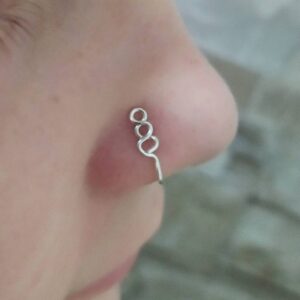 Tiny loops Nose Ring, Body Jewelry, Cute No Pierced fake nose cuff, NON PIERCING nose Jewelry