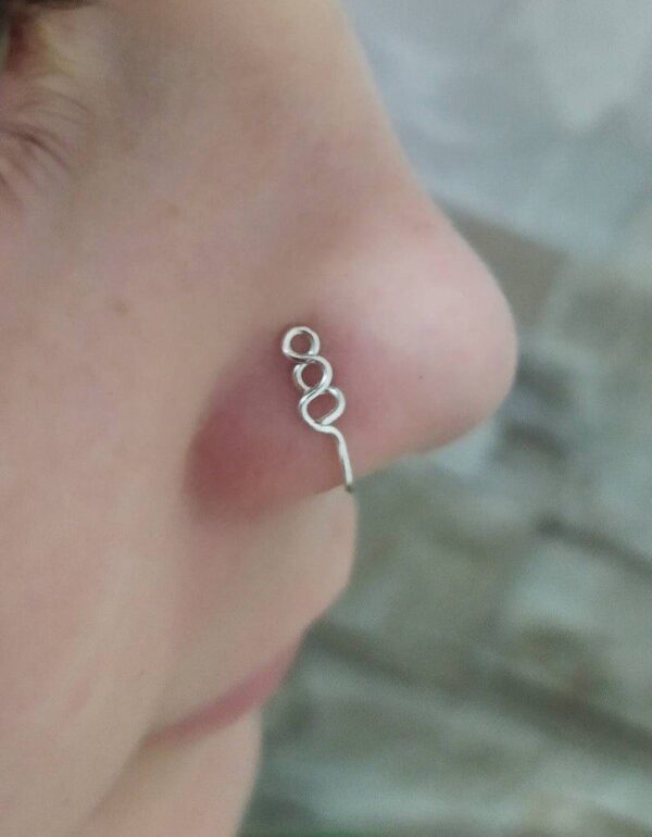 Tiny loops Nose Ring, Body Jewelry, Cute No Pierced fake nose cuff, NON PIERCING nose Jewelry