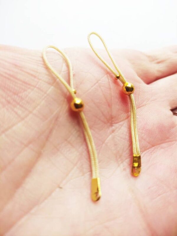 Golden Adjustable Cord Nipple Nooses, Non piercing Nipple rings, Nipple Loops, Nipple jewelry