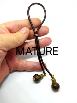 Penis Ring, Adjustable Leather Cock Lasso, Male Erection Enhancing Cock Balls Testicles