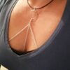 Nipple Ring Non Piercing, Sexy Chain Noose Leather Necklace, O ring Collar
