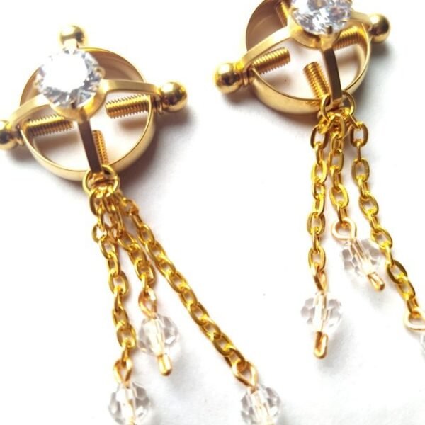 Gold Nipple clamps with 4 screws