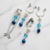 REPIOR SUTURE Clitoral Sensory Anchor Set Blue, Aluminum