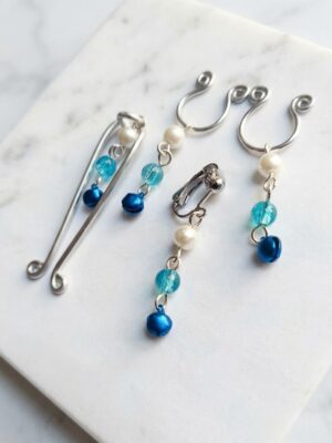 REPIOR SUTURE Clitoral Sensory Anchor Set Blue, Aluminum