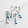 REPIOR SUTURE Clitoral Sensory Anchor Set Blue, Aluminum