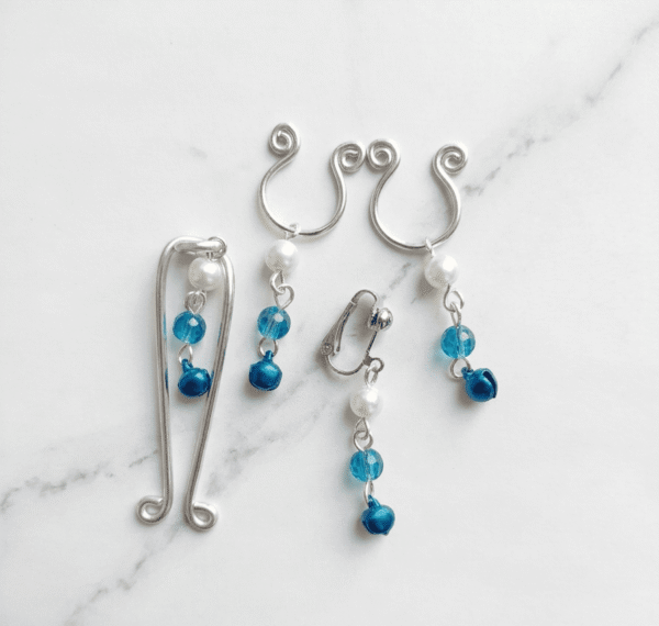 REPIOR SUTURE Clitoral Sensory Anchor Set Blue, Aluminum