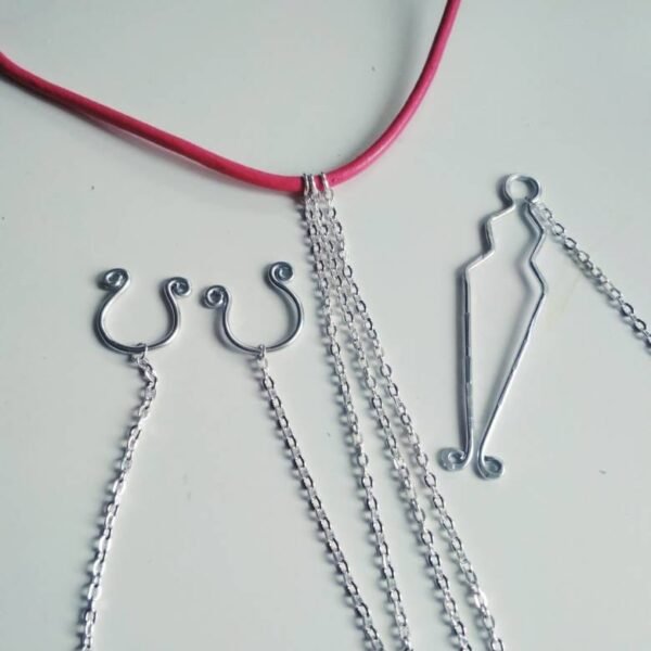 REPIOR GRAFT | Necklace To Nipple To Clit | Pink Leather