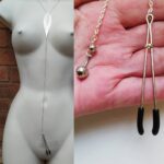 Necklace to Clit Clamp, Sexy Necklace chain with Clit Clamp, VCH Clitoral Jewellery, Kinky Body Chain
