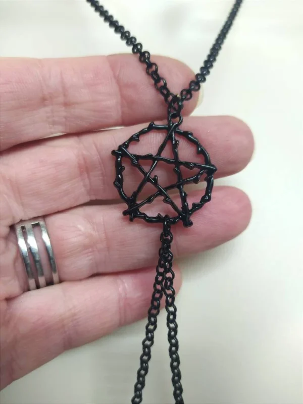 Black Punk Gothic Maimang Star Necklace to Nipples Strong Clamps
