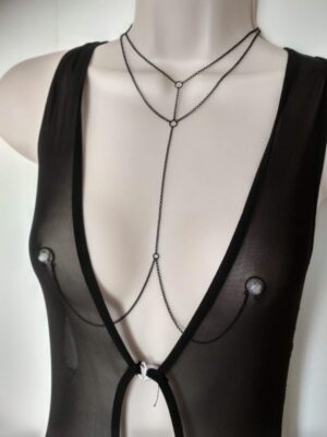 Layered Necklace Non Piercing Nipple Rings