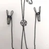 Black Punk Gothic Maimang Star Necklace to Nipples Strong Clamps