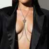 Black Punk Gothic Maimang Star Necklace to Nipples Strong Clamps