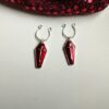 Unisex Non Piercing Nipple Jewelry with Enamel Red Coffin