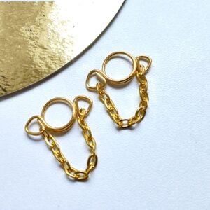 Unisex Nipple Ring with Dangle Chain