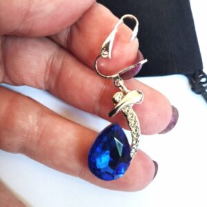 Sapphire Blue VCH Clit Clip Clamp, Sensual Clit Jewelry, Woman BDSM Clitoral Clamp