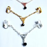 Labia Chain with hanging black crystal