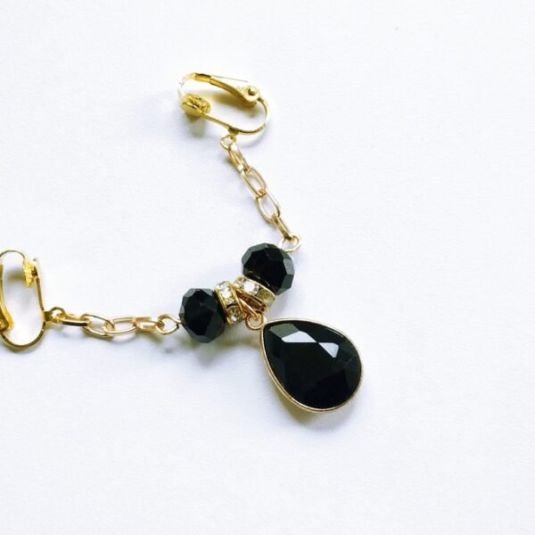 REPIOR NODE | Labial Symmetry Chain | Black Crystal, Gold