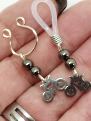 Non Piercing Nipple Ring or Nipple Nooses, Adjustable Unisex Nipple Jewelry with Bike