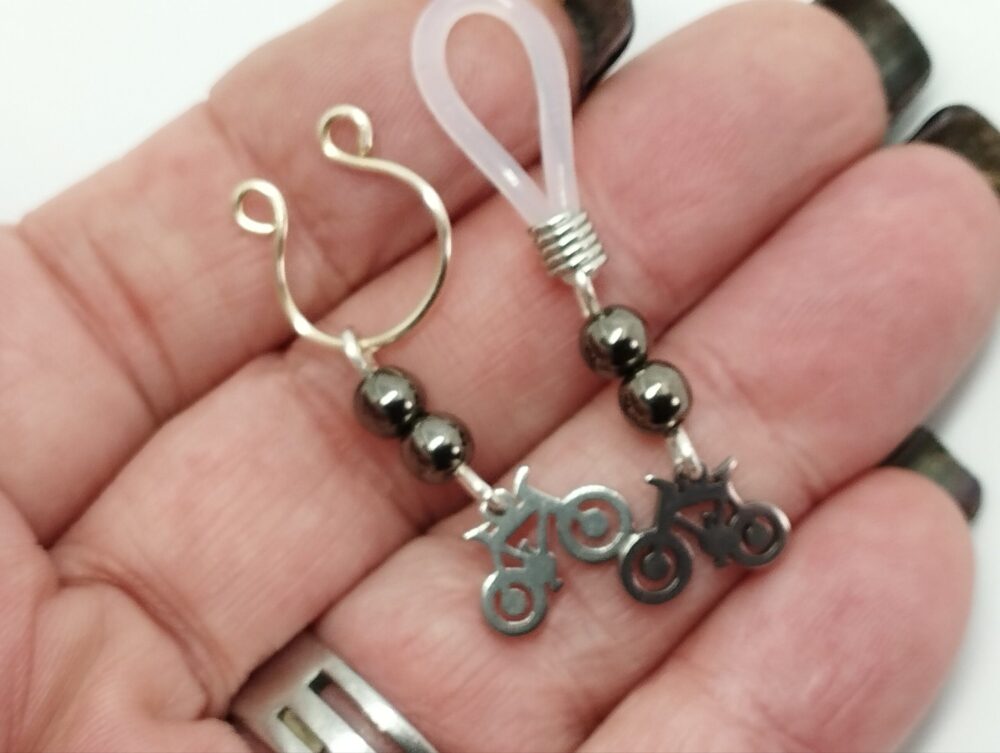 Non Piercing Nipple Ring or Nipple Nooses, Adjustable Unisex Nipple Jewelry with Bike