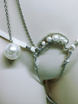 Belt Chain, Sexy Crotchless Chain, Open panties Chain insertable pearl, Intimate Jewelry
