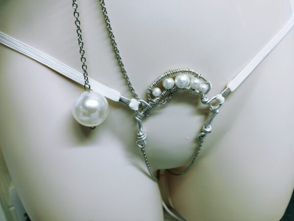 Belt Chain, Sexy Crotchless Chain, Open panties Chain insertable pearl, Intimate Jewelry
