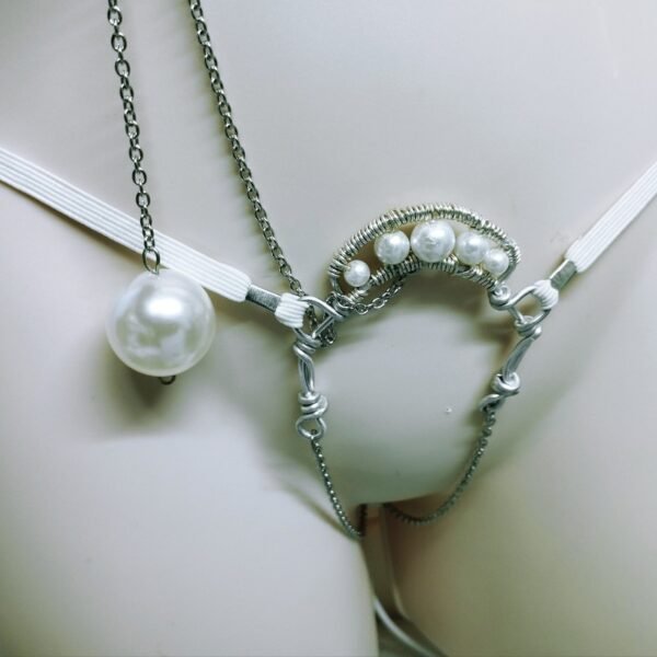 Belt Chain, Sexy Crotchless Chain, Open panties Chain insertable pearl, Intimate Jewelry