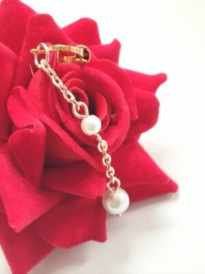 Non Piercing VCH Clit Clip with Crystal Pearls. Vaginal Clitoral Jewelry
