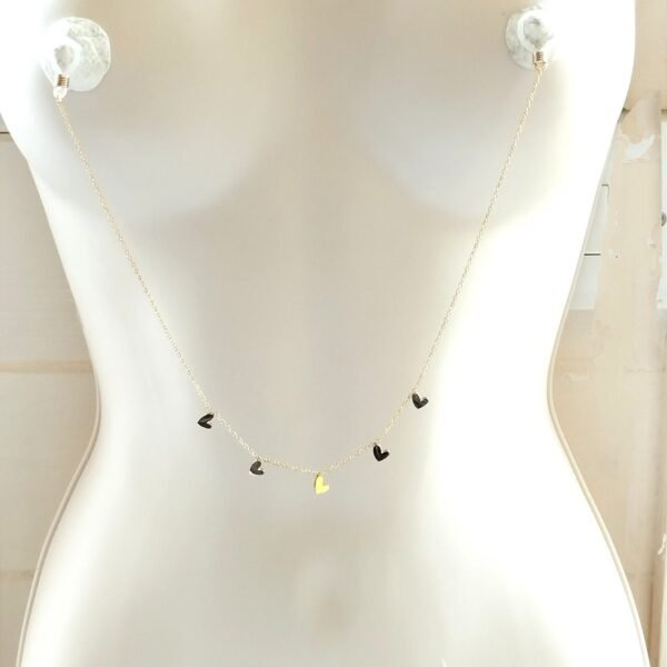 Nipple Chain Jewelry Delicate Heart Charms Golden Elegance Nipple Noose Chain Nipple Jewelry