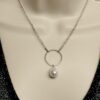 O Ring Stainless Steel Submissive Necklace with Pearl