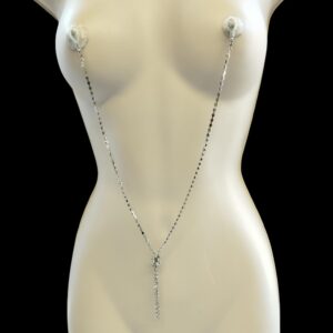 Nipple Chain with Rhinestones Non Piercing Nipple Rings, Sexy Necklace Intimate Jewelry Nipple Nooses