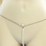 Open G-string chain with Pearls, Crotchless Lingerie, Sexy Exotic Slave Intimate underwear