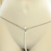Open G-string chain with Pearls, Crotchless Lingerie, Sexy Exotic Slave Intimate underwear