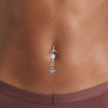 Navel Belly bar piercing, Sexy Belly Button Ring, Handmade Satellite and Star